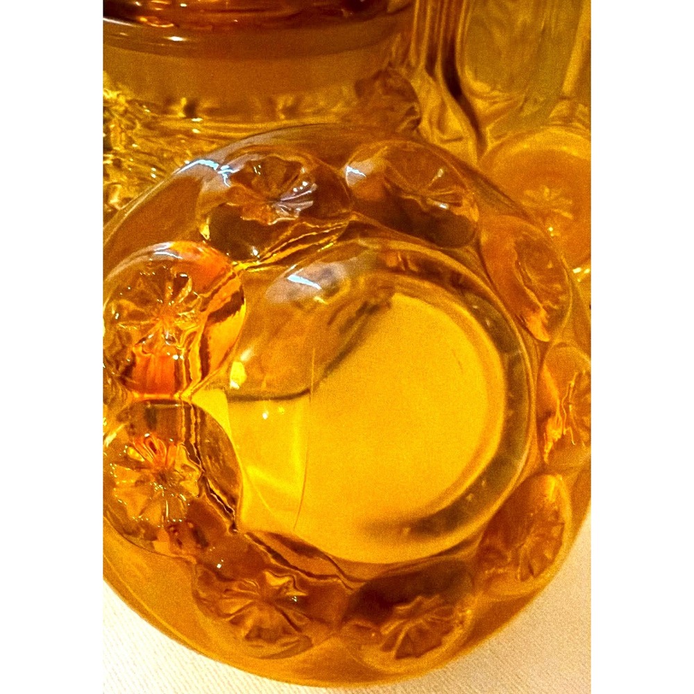 LE Smith Canister Set 4pc Amber Moon and Star Vintage Glass - Picture 9 of 12